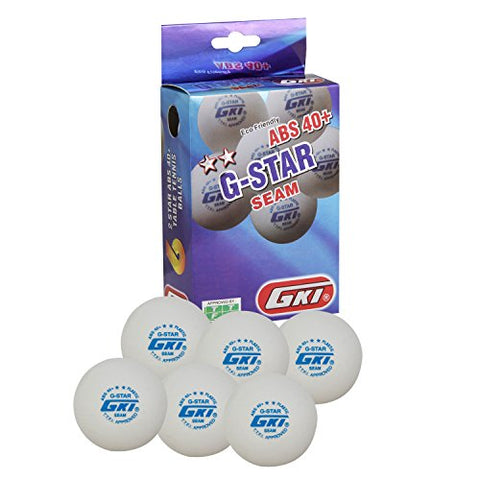 Image of GKI G-Star ABS Plastic 40+ Table Tennis Ball (White) -Pack of 24