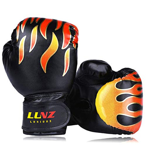Image of Kid Boxing Gloves Child Punching Gloves Punch Bag Fight Sparring Training, 5oz for 3 to 10 YR /Black