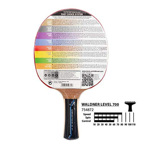 Image of Donic Wood Waldner 700 Table Tennis Bat (Black/Blue, Colour May Vary)