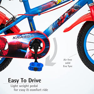 Kraasa Spider Kids Cycle for 3 to 5 Years Boys & Girls (14t-Semi-Assembled)