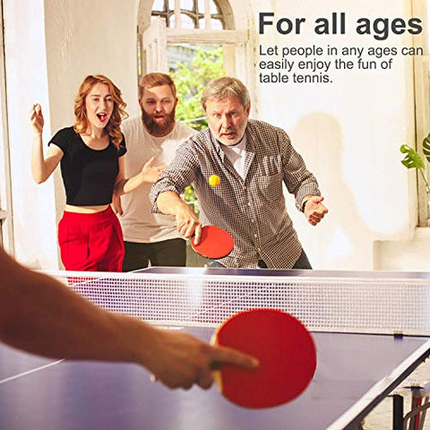 Image of Sportout 4 Player Ping Pong Paddle Set, Table Tennis Paddle Set with Retractable Net, Balls and Portable Case, Perfect for Home Indoor or Outdoor Play