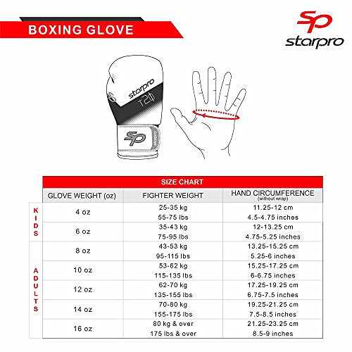 Strapro Boxing Gloves Training Muay Thai - Sparring, Kickboxing, Fighting, Focus Pads, Punching Bag Mitts | 8oz, 10oz, 12oz, 14oz, 16oz | PU Leather - Men & Women |