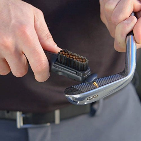 Image of Frogger Golf Brush Head and Groove Cleaner Replacement for BrushPro (Bronze & Nylon Brush)
