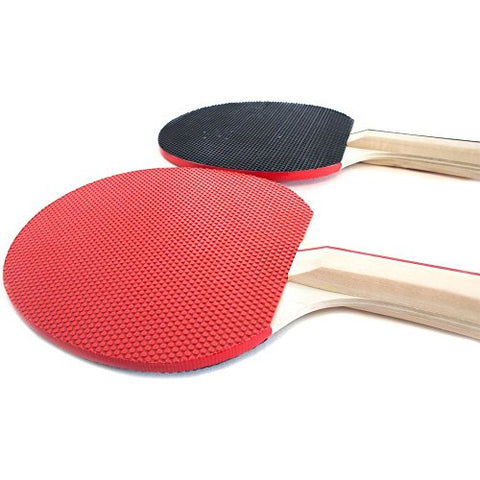 Image of GSE Games & Sports Expert Anywhere Portable Ping Pong Table Tennis Set to Go - Includes Retractable Net & Post, 2 Paddles & 3 Ping Pong Balls (4 Colors) (Orange)