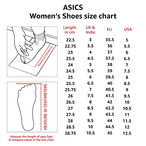 ASICS Women's Upcourt 4 White/Black Indoor Court Shoes-7 UK (40.5 EU) (9 US) (1072A055)
