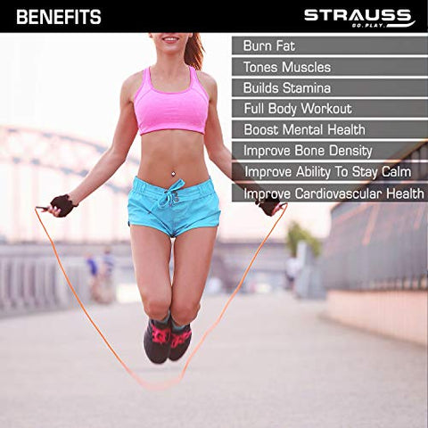Image of Strauss Adjustable Skipping Rope, (Blue)