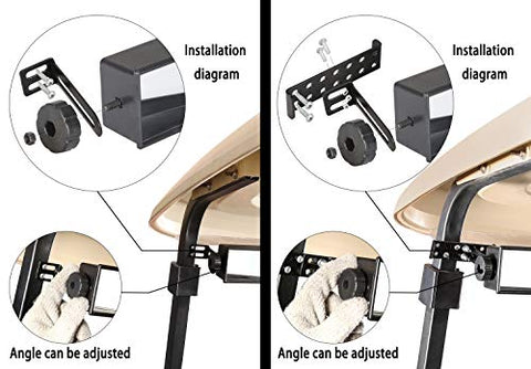 Image of 10L0L Golf Cart RM1500 Rally Panoramic 5 Panel Mirror fits EZGO, Club Car & Precedent, Newest Golf Cart Rear View Mirror, Blind Spot Mirror