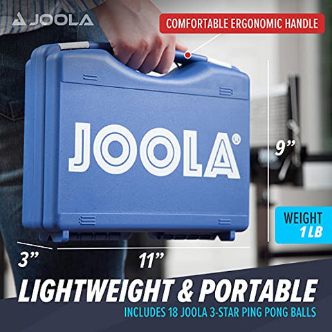 Image of Joola Table Tennis Tour Case With 18 40mm Three Star Competition Balls, Blue