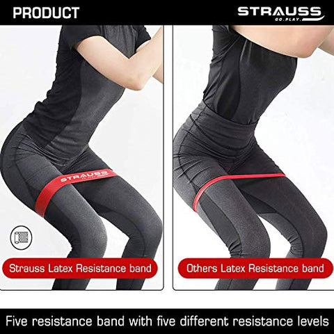 Image of Strauss Exercise Latex Resistance Bands, (Set of 5)