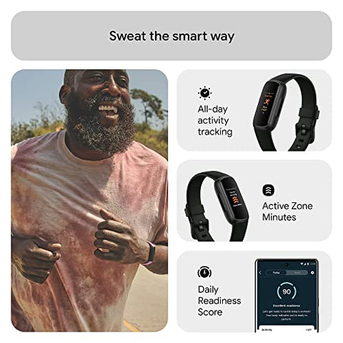 Image of Fitbit Inspire 3 Health & Fitness Tracker (Midnight Zen / Black) with 6-Month Premium Membership