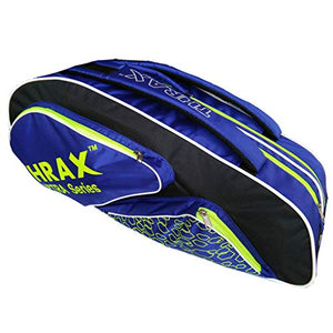 Thrax Astra Series Badminton Kit Bag (Black Blue and Lime)