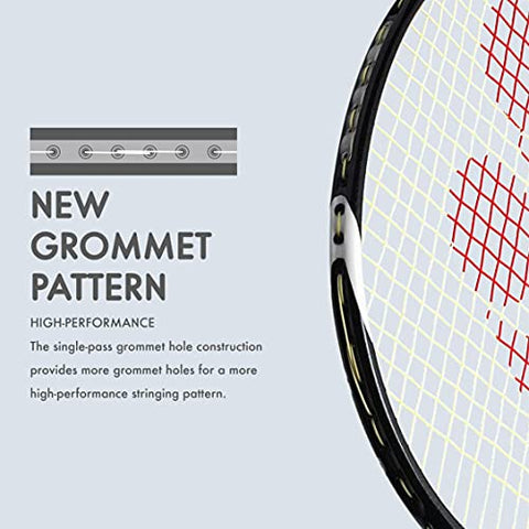 Image of Yonex Graphite Badminton Racquet Muscle Power 29LT Black Grey (G4, 85-89.9 grams, 30 lbs Tension,Set of 1)