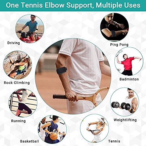 Nasmodo® Tennis elbow support strap for men and women gym workout and elbow brace strap, elbow pads protector with Compression Pad,elbow support for badminton (1 pc)