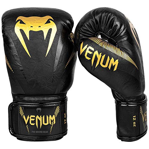 Venum Impact Boxing Gloves - Gold/Black - 10 Oz (VENUM-03284-126-10oz)