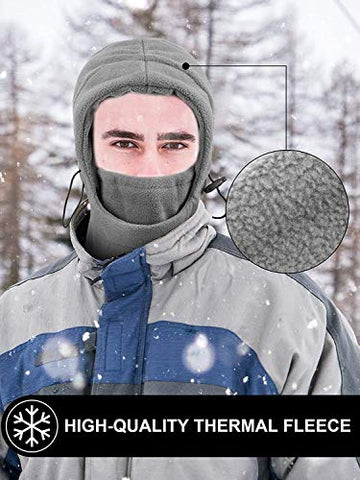 Image of Skudgear Unisex Fleece Hood Balaclava Ski Face Cover Neck Winter Warmer (Black, Free Size, Pack of 1)