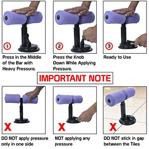 SKYTONE Home Fitness Equipment Sit-ups and Push-ups Assistant Device Lose Weight Gym Workout Abdominal curl Exercise with Suction Cup