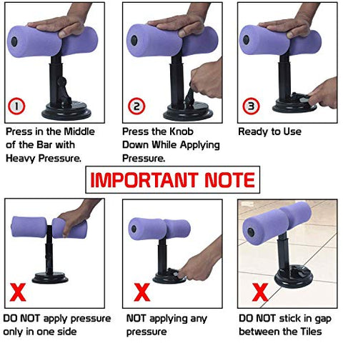 Image of SKYTONE Home Fitness Equipment Sit-ups and Push-ups Assistant Device Lose Weight Gym Workout Abdominal curl Exercise with Suction Cup