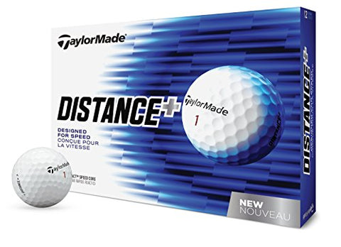 Image of TaylorMade 2018 Distance+ Golf Ball, White (One Dozen)