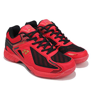 Yonex Hydro Force 5 Badminton Shoes | Ideal for Badminton,Squash,Table Tennis,Volleyball | Non-marking sole | TRU Cushion | TRU Shape |RED BLACK GOLD |UK 8