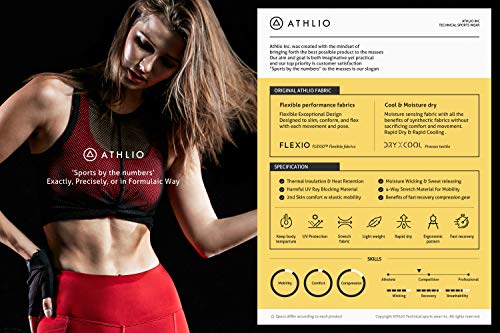 ATHLIO Women's Compression Active Long Sleeve T-Shirts Cool Dry Baselayer, 2pack(bfd21) - Black/Black, X-Large