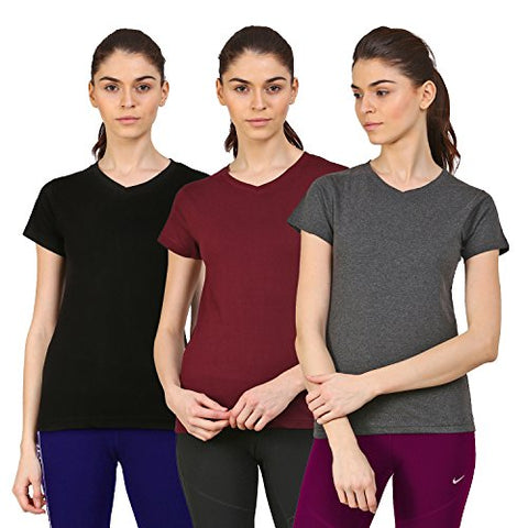 Image of Ap'pulse Women's Short Sleeve Vneck 3 pcs Combo