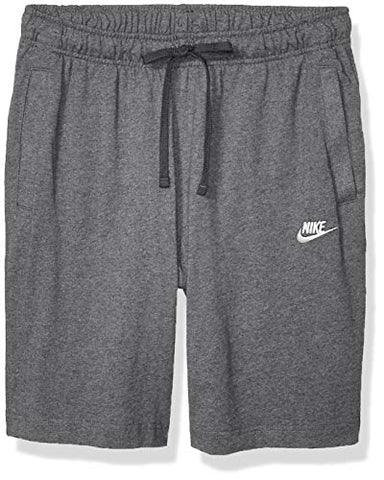 Image of Nike Men's Sportswear Club Short Jersey, Charcoal Heathr/White, 3X-Large