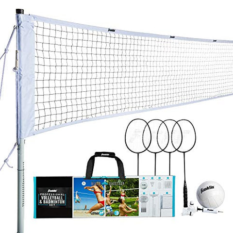 Image of Franklin Sports Professional Volleyball Badminton Combo Set