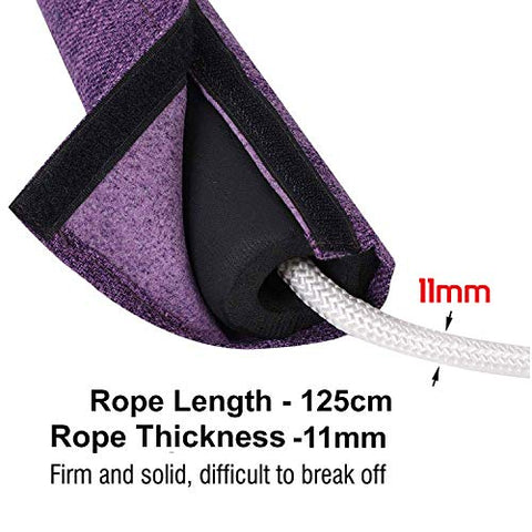 Image of Fitsy Iyengar Yoga Anti-Gravity Wall Rope Full Set Auxiliary Training Sport Aerial Suspension Yoga Rope Cotton (Purple)