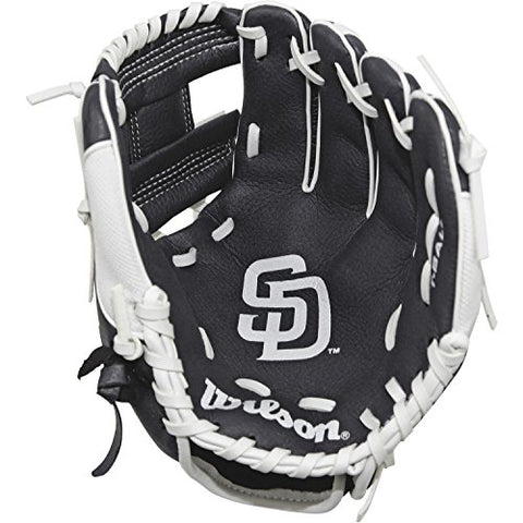 Image of Wilson A200 10" San Diego Padres Glove Right Hand Throw, Navy/White
