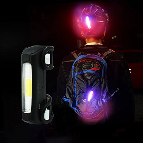 Image of Lista Ultra Bright Bike Light USB Bicycle Tail Light 7 Modes High Intensity Rear LED Accessories Fits On Any Road Bikes & Helmet, for Cycling Safety Flashlight