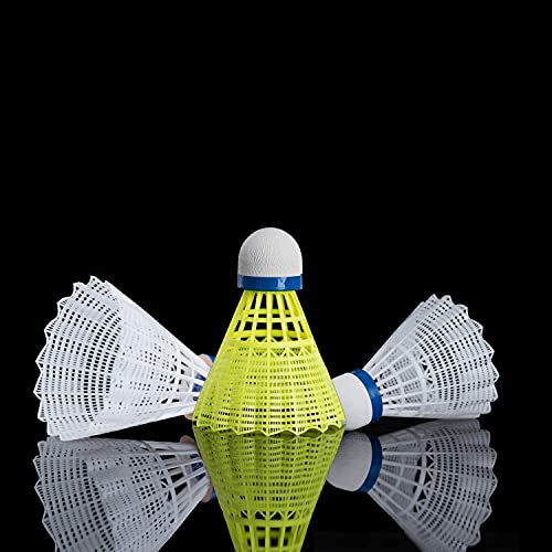 TEOZZO Nylon Badminton Shuttlecocks Pack of 12 Sports Birdies Shuttlecock for Outdoor Indoor Sports Activities