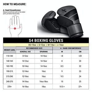 Hayabusa S4 Boxing Gloves for Men and Women - Charcoal, 10 oz