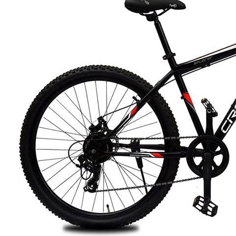 Image of CRADIAC 29 MTB Shimano Unisex 18.00 Inch Frame 7 Gear Xplorer Mountain Bike (Black)