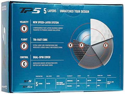 Image of TaylorMade 2019 TP5 Golf Balls (One Dozen)