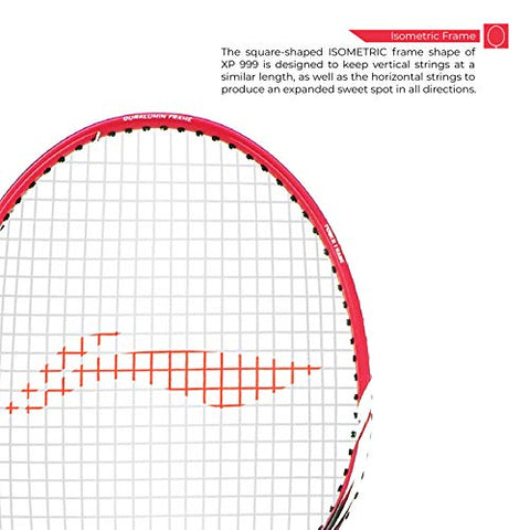 Image of Li-Ning XP-60-IV Strung Blend Badminton Racquet (Set of 2,Black/Pink, 90-95 grams , 18-20 lbs)