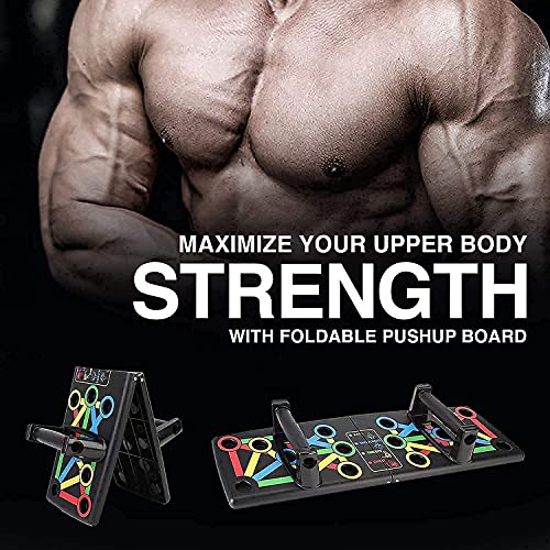 SAIELLIN Push-up Board, 9 in 1 Body Building Push Up Rack Board Fitness Equipment Home Gym Equipment for Men and Women Home Practice Chest Muscle Arm Muscle Multi-Function Push Up Bars Push-ups Board