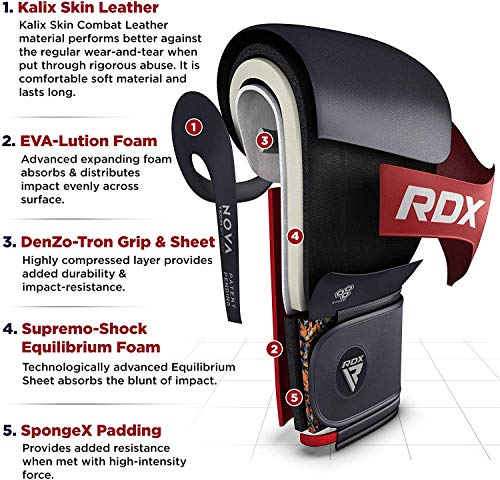 RDX Bokshandschoenen, Maya Hide lederen trainingshandschoenen voor Muay RDX Bokshandschoenen, Maya Hide lederen trainingshandschoenen voor Muay