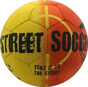 SELECT Street Soccer Ball, Orange/Black, Size 4.5