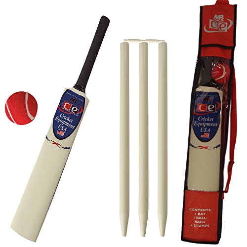 CE Young American Cricket Gift Set for Kids by Cricket Equipment USA (Size 4)