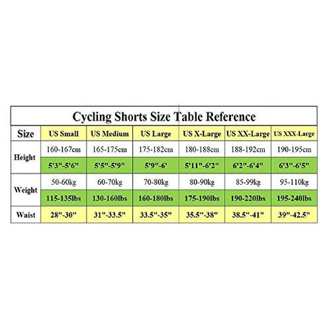Image of Cycling Shorts Padded Men Road Bike Tights Wicking Outdoor Cycle Sportswear Bottoms US L Sponeed Green