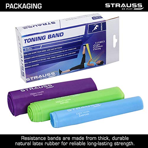 Strauss Yoga Resistance Bands (Pack of 3)