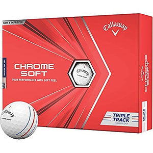 Callaway 2020 Chrome Soft Rubber Golf Balls (Triple Track White)