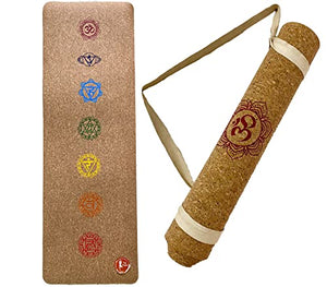 The Yogis™️ Cork Yoga Mat for Men and Women [[ 5mm ]] Free Yoga Mat Belt