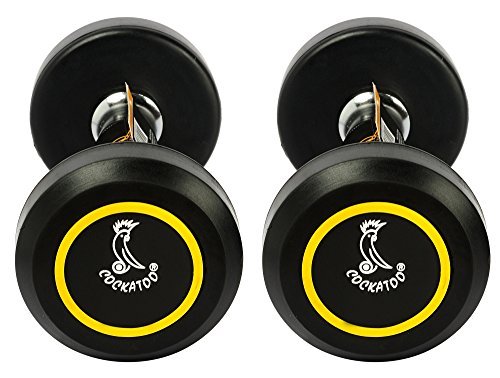 Cockatoo Rubber Coated Professional Round Dumbbells (Pack of Two) ; Round Dumbbells (10 Kg Set)