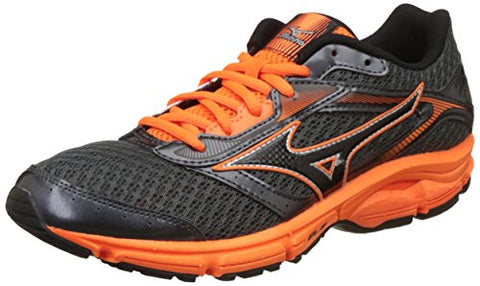 Image of Mizuno Men R673B1 Wave Impetus 4 Black/Orange Running Shoes-6 UK/India (39 EU) (J1GC161309)