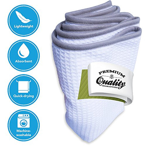 Image of desired body Quick Drying Absorbent Machine Washable Fitness Gym Towel (White)