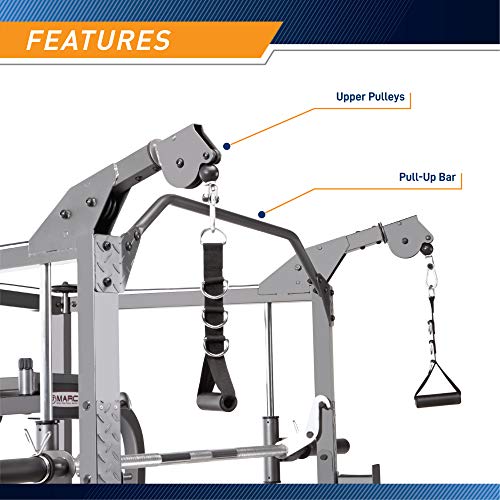 Marcy Smith Machine with Bench and Weight Bar - Home Gym Equipment SM-4008