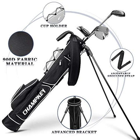 Image of Champkey Lightweight Golf Stand Bag - Easy to Carry & Durable Pitch Golf Bag – Golf Sunday Bag Ideal for Golf Course & Travel