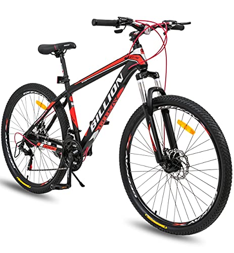 Geekay Billion 21 Speed Gear 17.00, steel Mountain Bike for Men and Women (Red/Black, 26" Wheel)