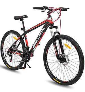 Geekay Billion 21 Speed Gear 17.00, steel Mountain Bike for Men and Women (Red/Black, 26" Wheel)
